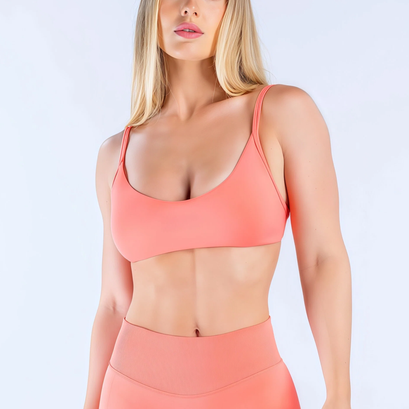 T Shirt Bra Seamless - HISTELLO Impact Scoop Neck BH Damen