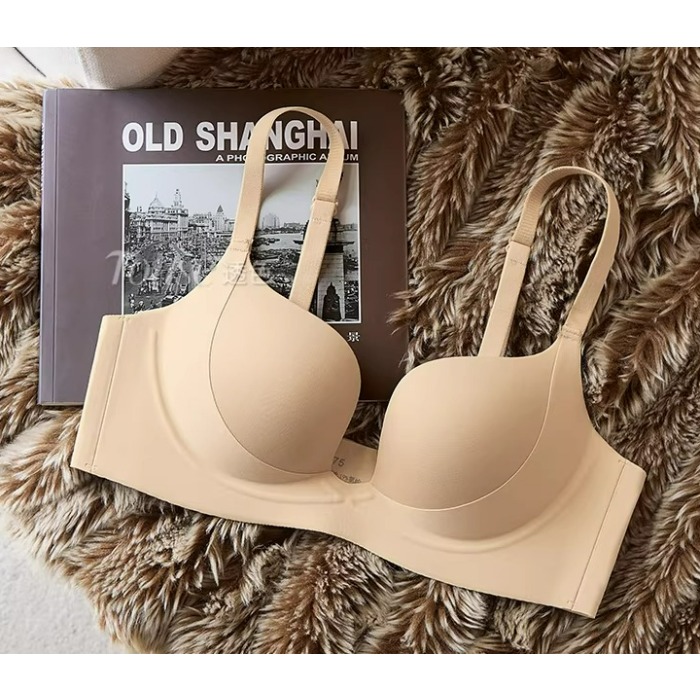 T Shirt Bra Seamless - Push-up-BH-Set für kleine Brüste, halbe Körbchen,