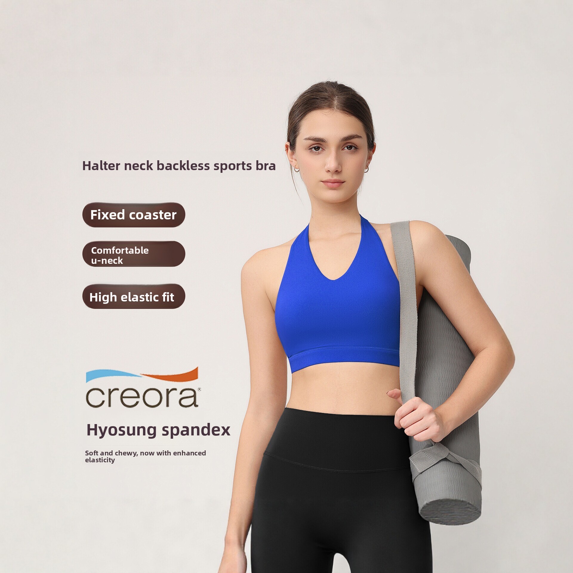 Sports Bra Racerback - Damen-Sport-BH mit festen Polstern, stoßfest &