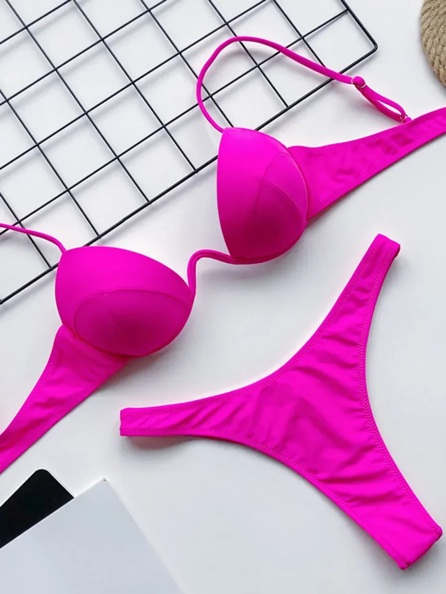 Sexy V-Bar Bügel-BH Cup Tanga  – Underwire Bra Padded Bewertung und Preis